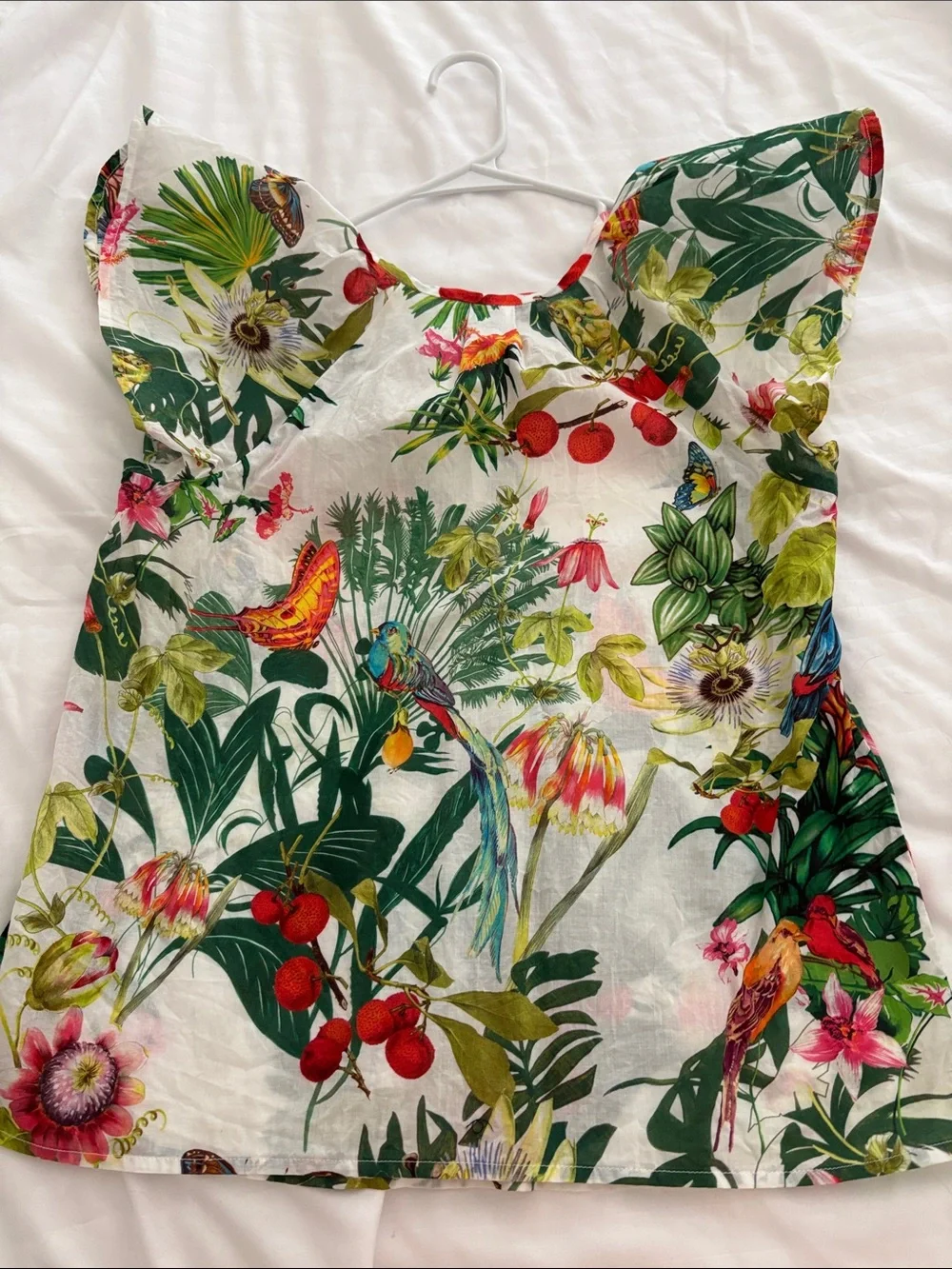 Floral Tropical Print J. Crew blouse